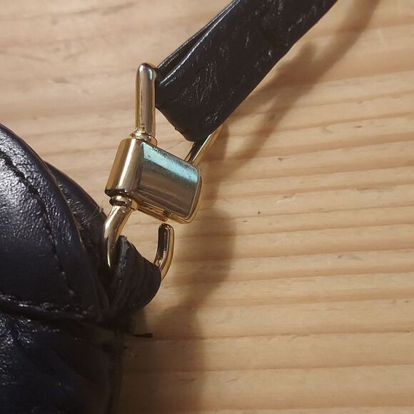 Anne Klein vintage shoulder bag clutch navy leather for Nordstrom - Picture 12 of 12